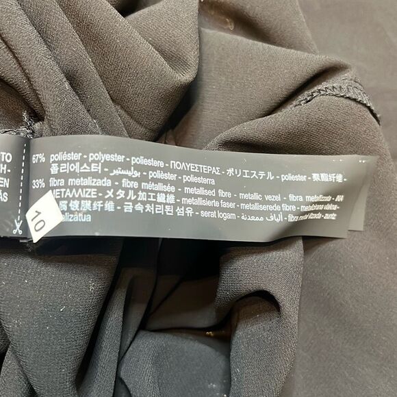 NWT ZARA Knit Embellished Beaded Black Gold Maxi Skirt M Limited Edition(400) - Picture 15 of 15